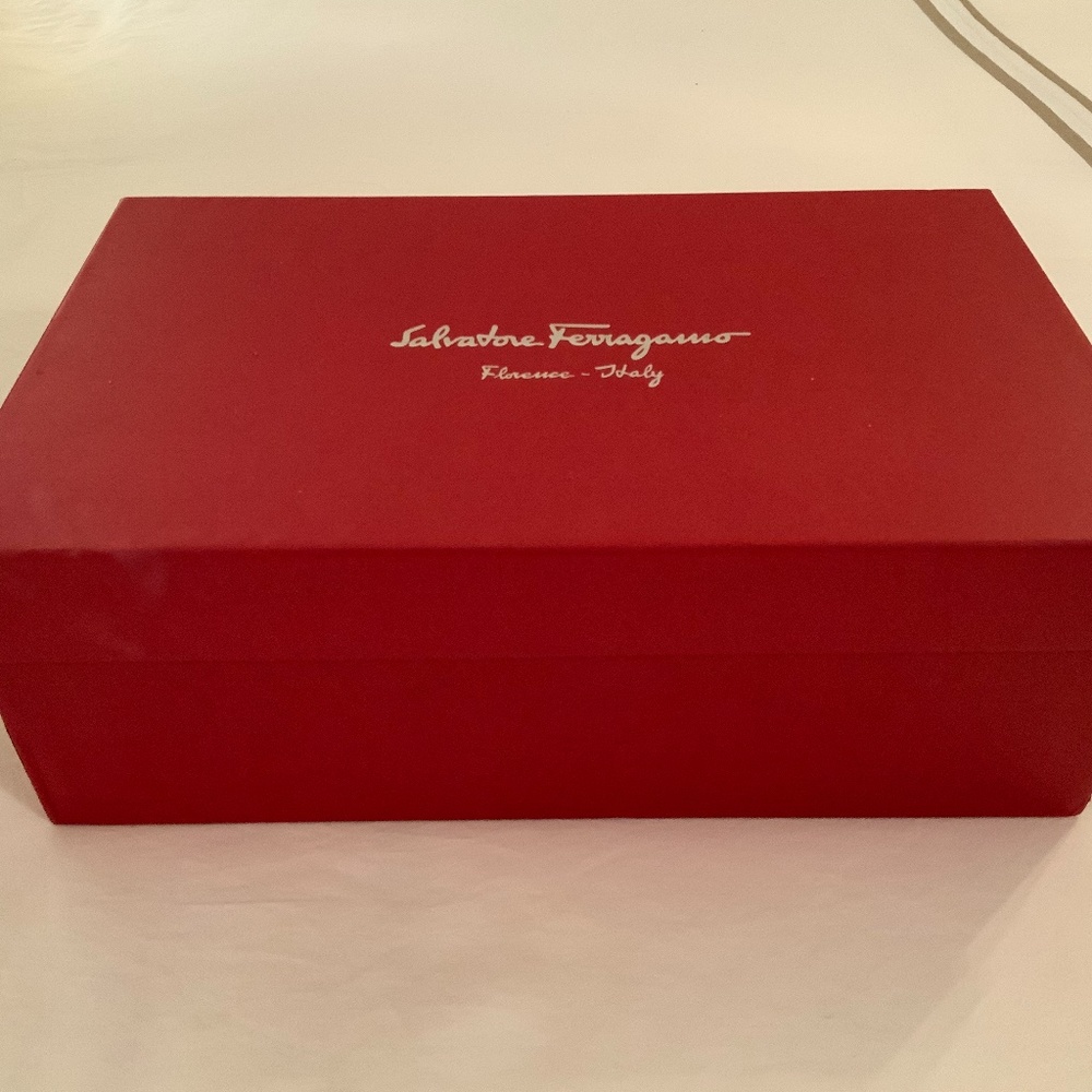 Salvatore Ferragamo shoe box.